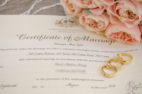 Official Certificate of Marriage